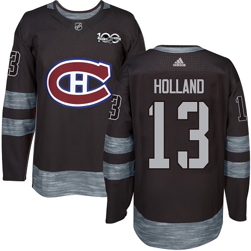 Kinder Montreal Canadiens Eishockey Trikot Peter Holland #13 Authentic Schwarz 1917-2017 100th Anniversary